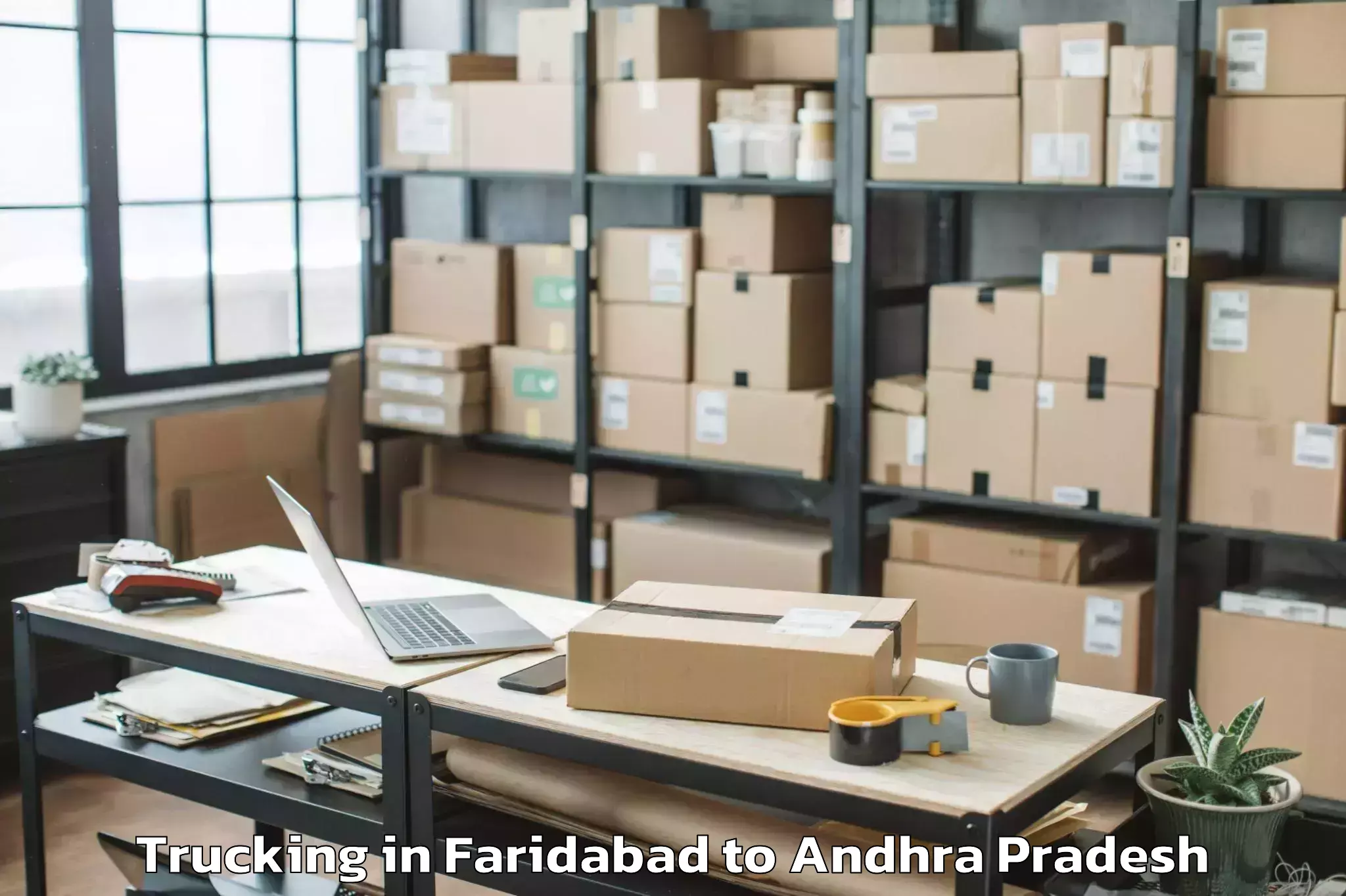 Easy Faridabad to Gandlapenta Trucking Booking